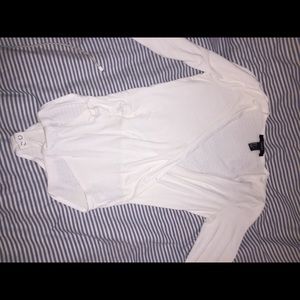 Forever 21, white long sleeve body suit
